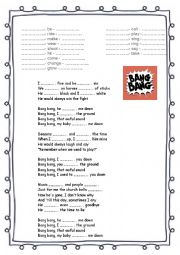English Worksheet: Bang Bang