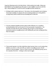 English Worksheet: handwriting exercise