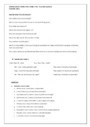 English Worksheet: Past Tense