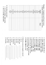 English Worksheet:  Singular and Plural Nouns.