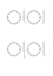 English Worksheet: What time is it?