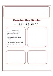 English Worksheet: punctuation marks