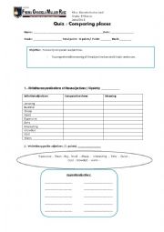 English Worksheet: comparing