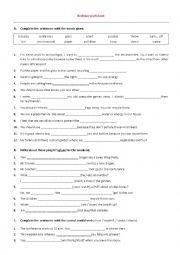 English Worksheet: Revision worksheet