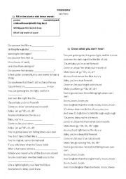 English Worksheet: Firework Listening Exercise