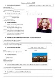 English Worksheet: Holly wood Madonna