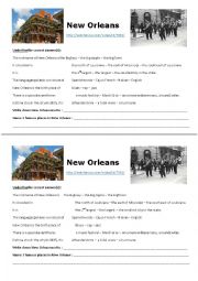 English Worksheet: New Orleans