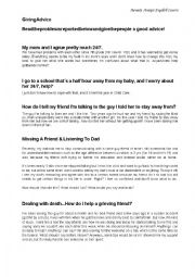 English Worksheet: Giving Advice