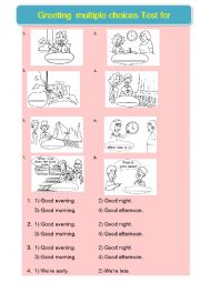 English Worksheet: 20 points  Multiple choice for the beginner (Easy) with answerkey