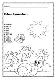 English Worksheet: Colours