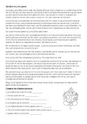 English Worksheet: The Birth of Lord Ganesh