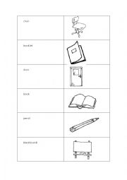 English Worksheet: Classroom Vocabulary