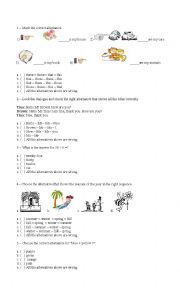 Demonstrative pronouns, colours and seasons