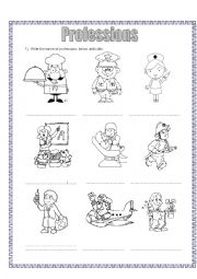 English Worksheet: Professions