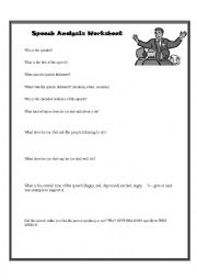 Speech Analysis Worksheet