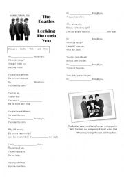 English Worksheet: The Beatles - Looking Through You (PRESENT CONTINUOUS)