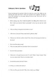 English Worksheet: Hairspray Movie Questions