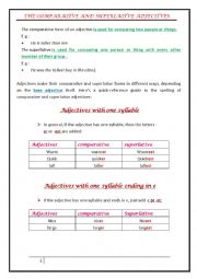 English Worksheet: the superlative and comparative adjectives
