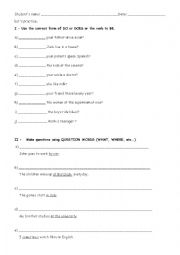 English Worksheet: Present simple