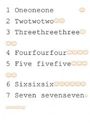 English Worksheet: Numbers from 1 to 10 trace worksheet