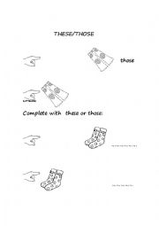 English Worksheet: These and those