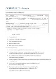 English Worksheet: Cyberbully