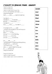 English Worksheet: I Want To Break Free