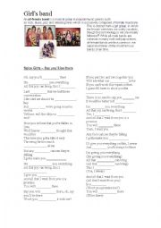 English Worksheet: music girl bands