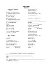 English Worksheet: Dont cry listening excercise