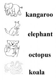 English Worksheet: Zoo animals