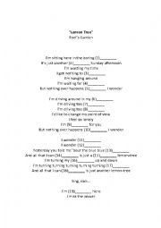 English Worksheet: Lemon Tree Fill in the blank