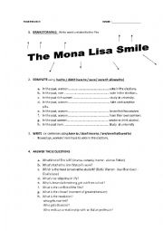English Worksheet: The Mona Lisa Smile film project