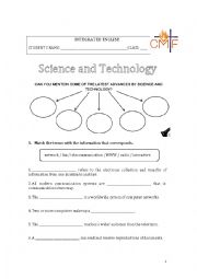 English Worksheet: Science and Technology