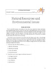 English Worksheet: Natural Resources and Environmental Issues