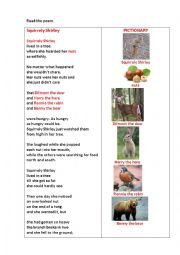 English Worksheet: Squirrely Shirley (a poem + questions)