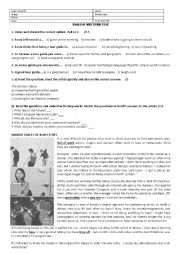 English Worksheet: Mid term test about working life