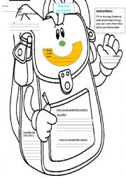 English Worksheet: story graphic organizer