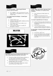 English Worksheet: A mind Map of state of Terengganu, Malaysia