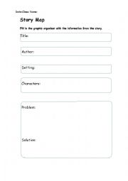 English Worksheet: story map