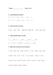 English Worksheet: Phonics A