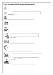 English Worksheet: Present Continuous
