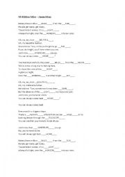 English Worksheet: 93 Million Miles - Jason Mraz