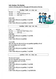 English Worksheet: Hello Goodbye - The Beatles