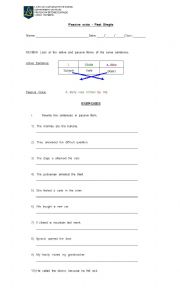 English Worksheet: Passive voice Simple Past