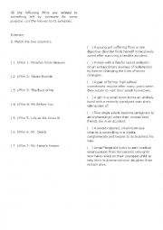 English Worksheet: Synopses