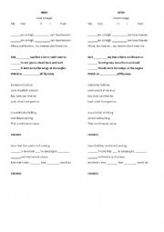 English Worksheet: Song Hero