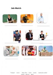 English Worksheet: Job Match