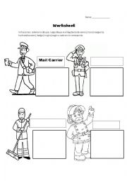 English Worksheet: Community Workers