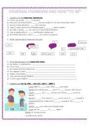 English Worksheet: pERSONAL PRONOUNS AND VERB TO BE