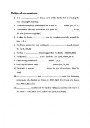 English Worksheet: Our Solar System